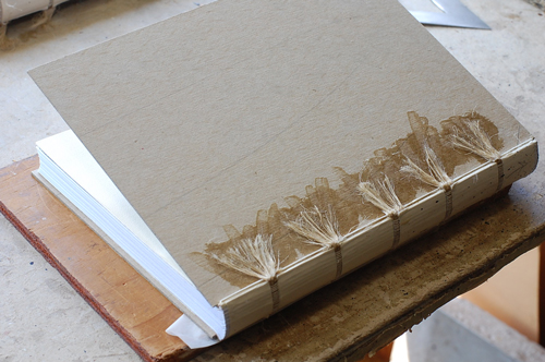 three boards book binding