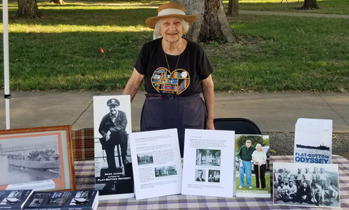 Populore Client selling books at as festival